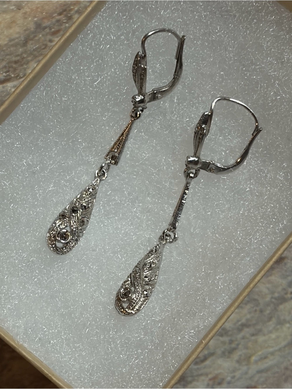 Art Deco Made In Germany Lavaliere Style Droplet Earrings